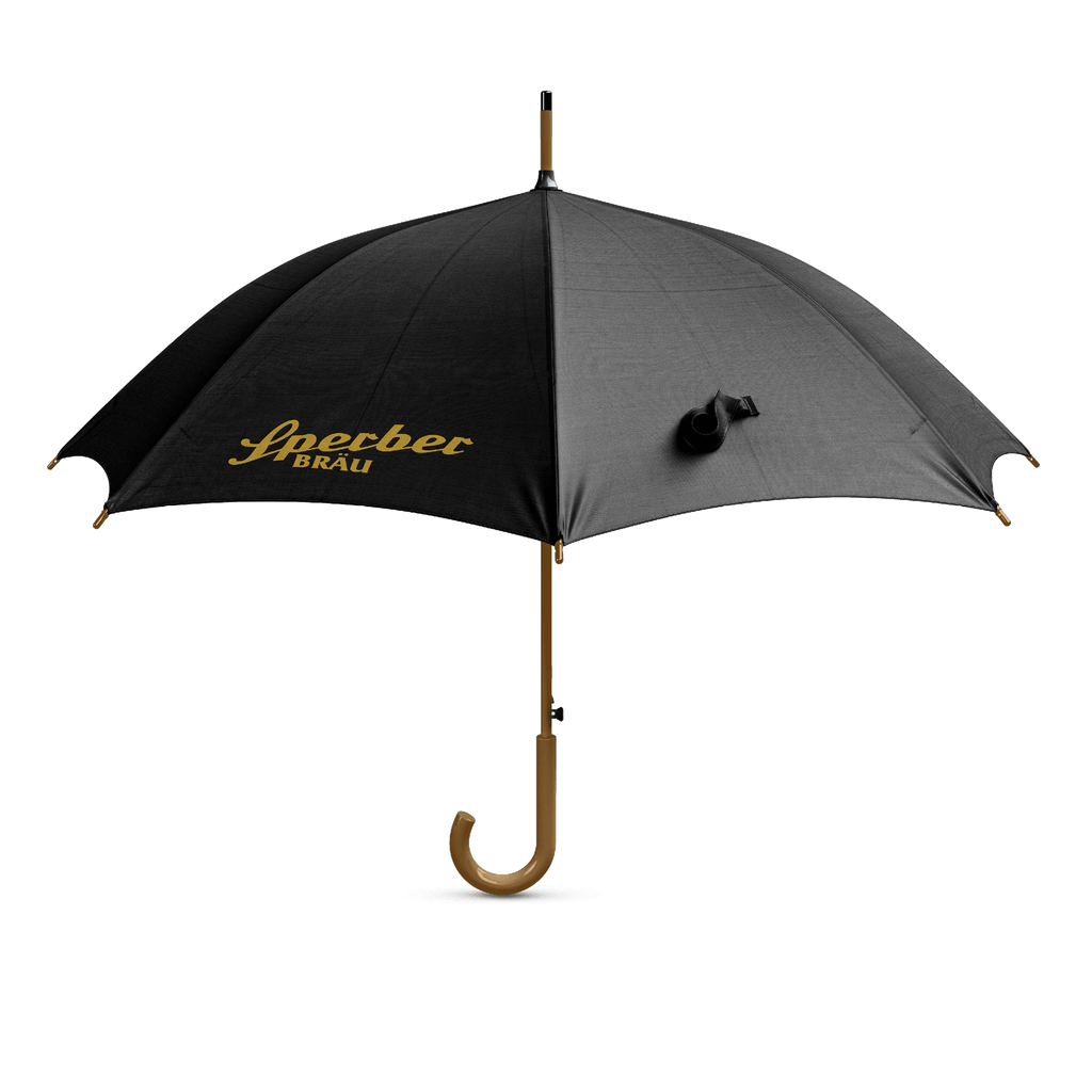 Regenschirm mit Holzgriff - Sperber-Bräu